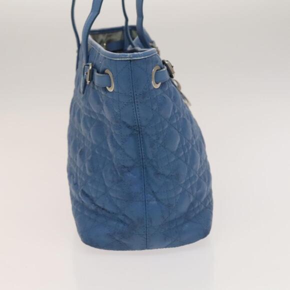DIOR Canage Tote Bag Canvas Blue Silver - Picture 5 of 12